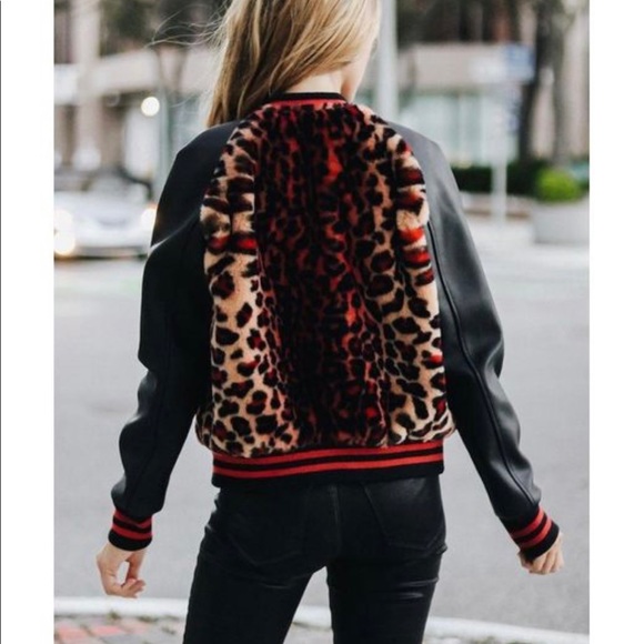 MOTHER Letterman leopard bomber jacket - Picture 10 of 10